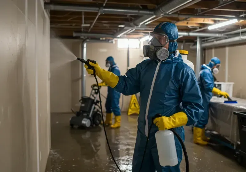 Basement Sanitization and Antimicrobial Treatment process in Eatontown, NJ